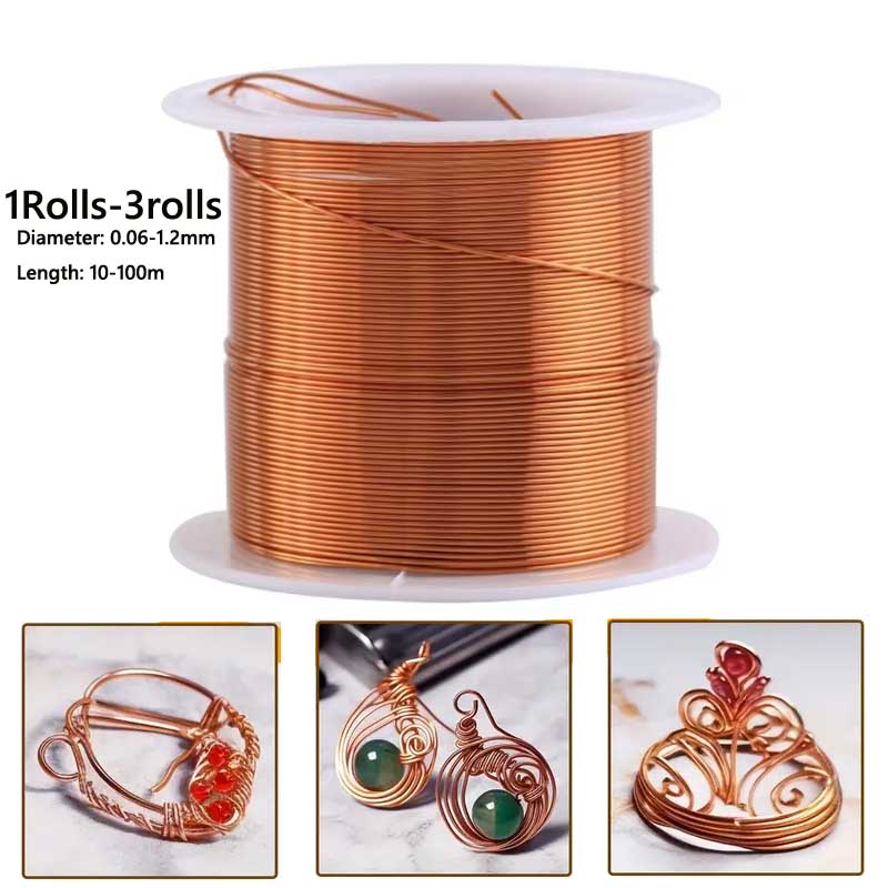 Jewelry Making Yarn - 1-3Rol Kawat Tembaga Lembut untuk Berkebun