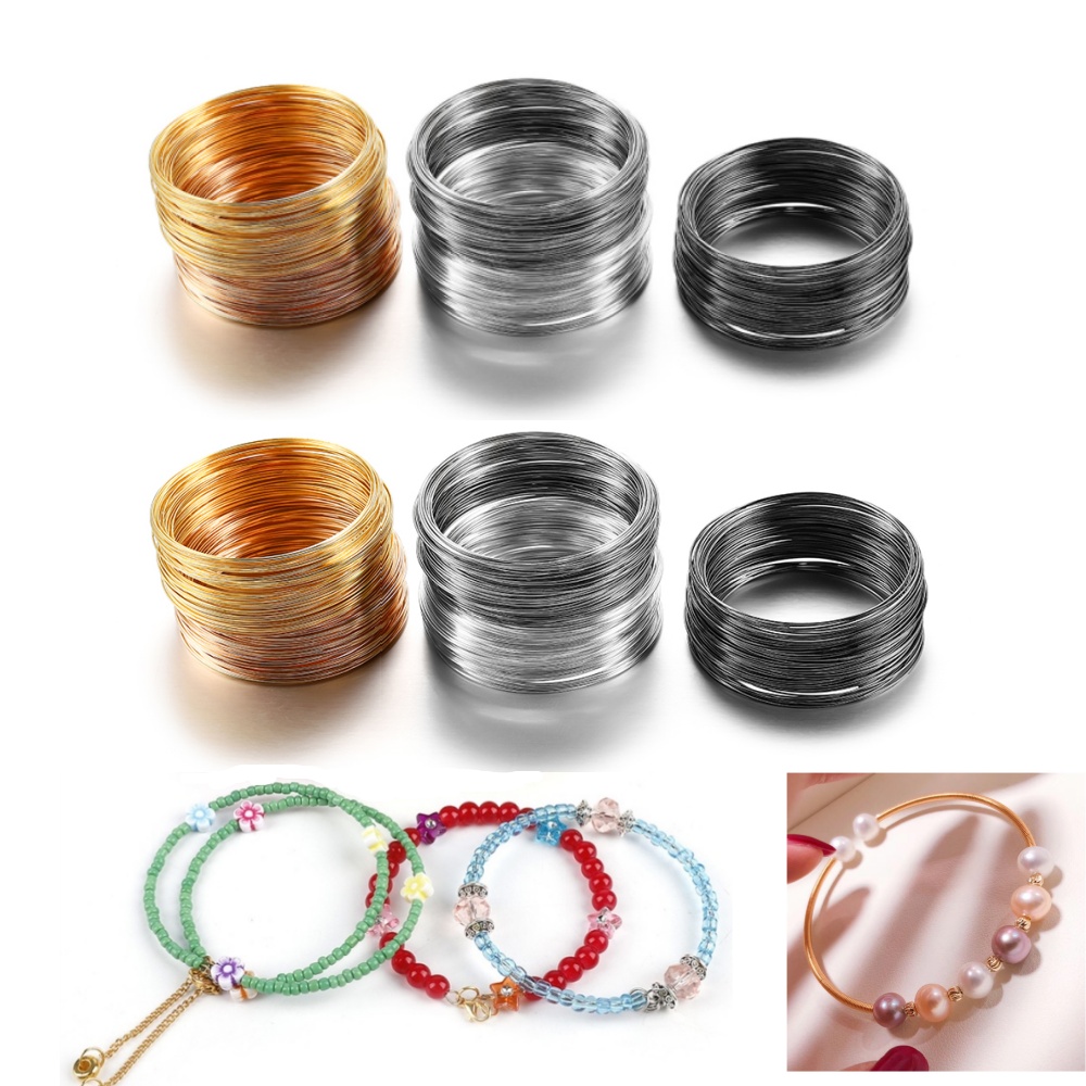 Jewelry Making Loops - 100 Loop/Lot 0.6Mm Perak Emas Perunggu