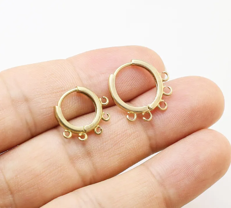 Jewelry Making Loops - 10 Buah Simpai Telinga Kuningan, Anting
