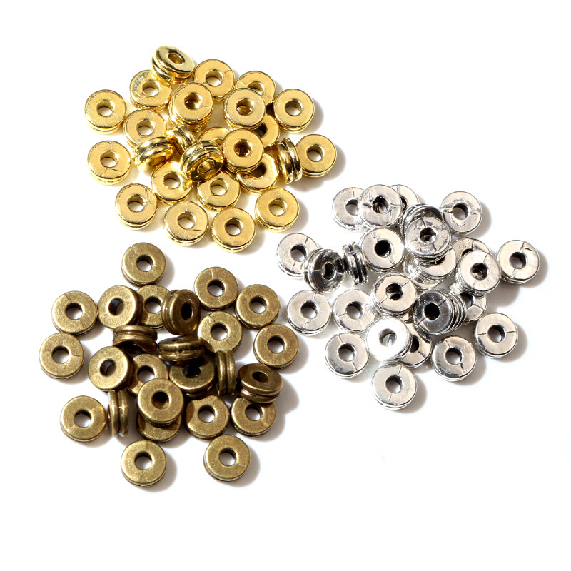 Eyepin Ball End - 100Pcs 6X6X2.5Mm Antique Emas Berlapis Perak