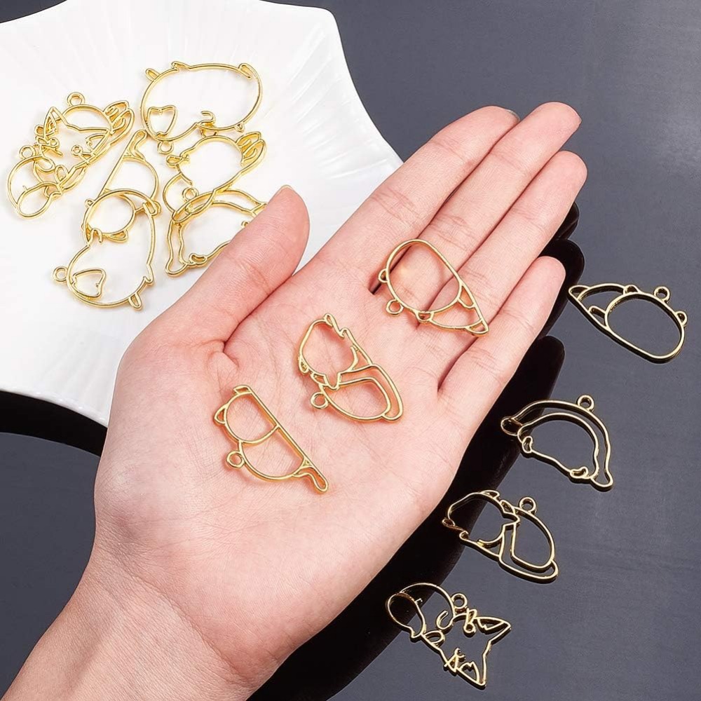 Liontin bingkai logam campuran - Jewelry Making Loops ulasan dan harga