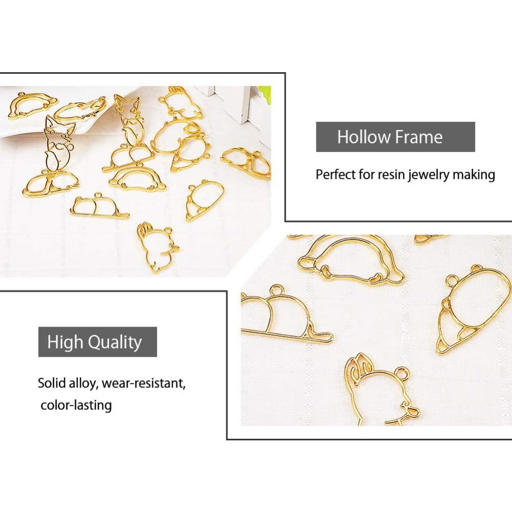 Liontin bingkai logam campuran - Jewelry Making Loops ulasan dan harga
