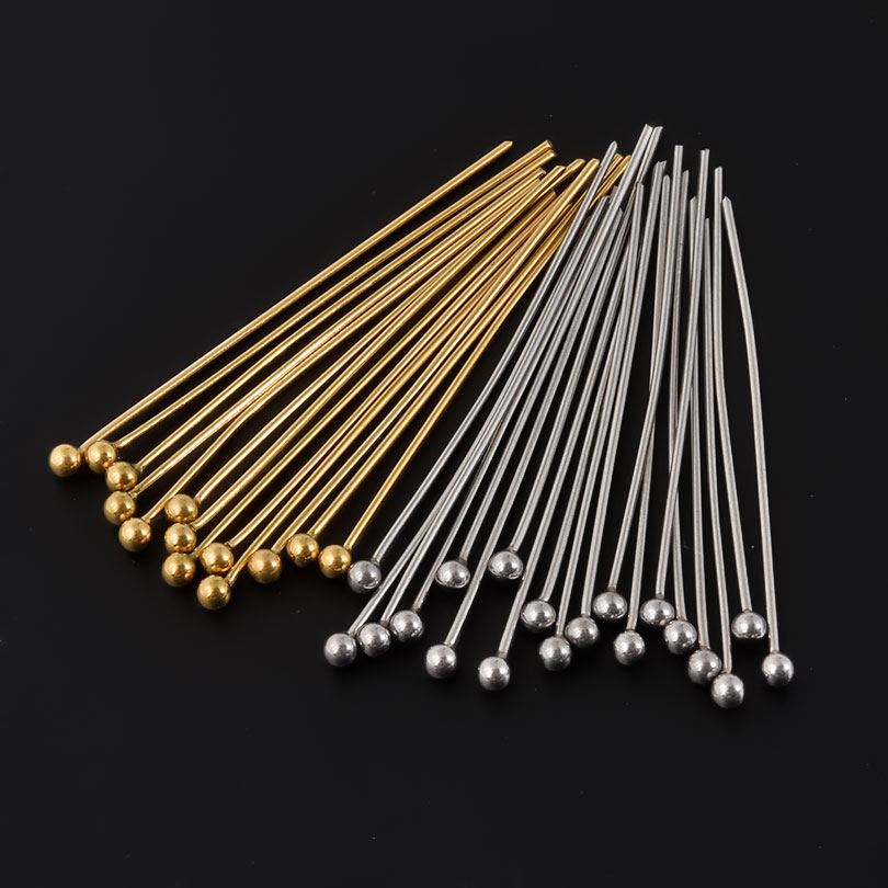 50 Buah/Lot Pin Kepala Bola Be - Jewelry Making Jig ulasan dan harga