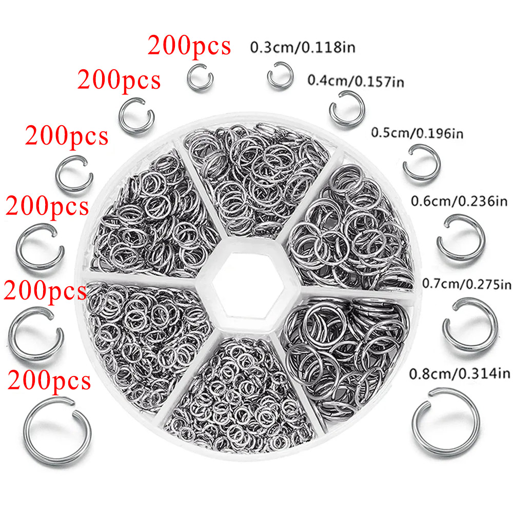 1200 pcs Cincin Lompat & Cinci - Jewelry Making Looper Tool ulasan dan harga