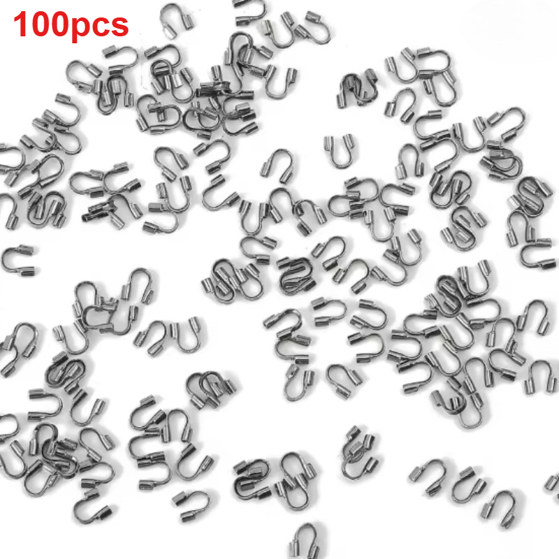 100pcs Pelindung Kawat 4x4.5mm - Jewelry Making Loops ulasan dan harga
