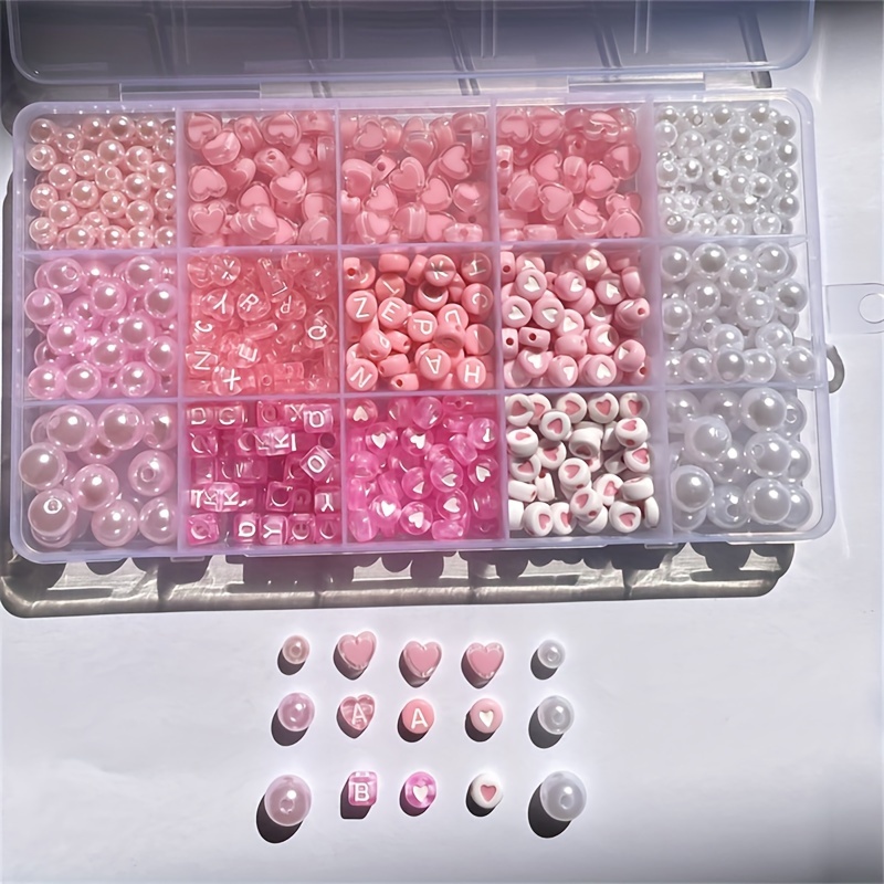 10-Piece Kotak Alfabet Pink, M - Jewelry Making Degree ulasan dan harga