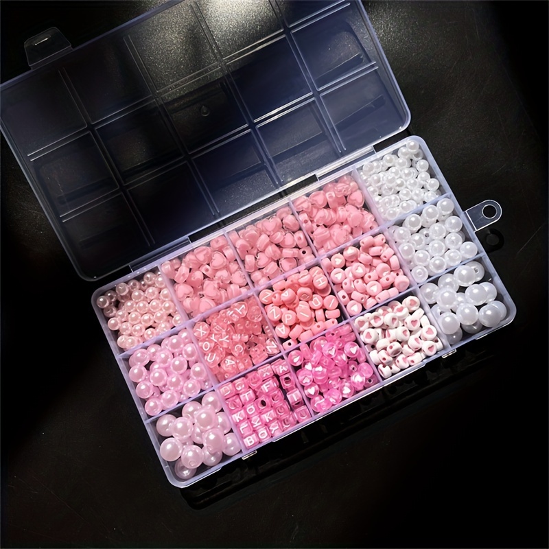 10-Piece Kotak Alfabet Pink, M - Jewelry Making Degree ulasan dan harga