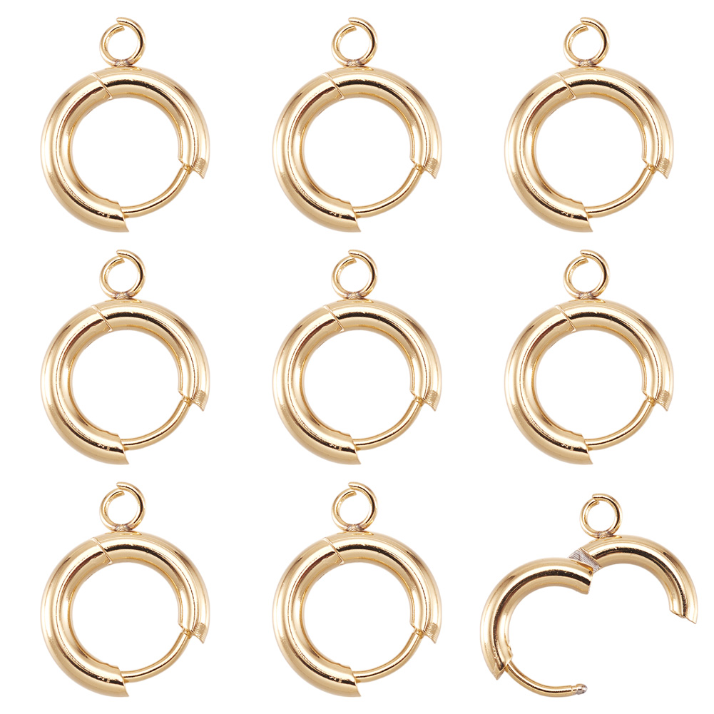 10 Buah Kait Anting Huggie Baj - Jewelry Making Loops ulasan dan harga