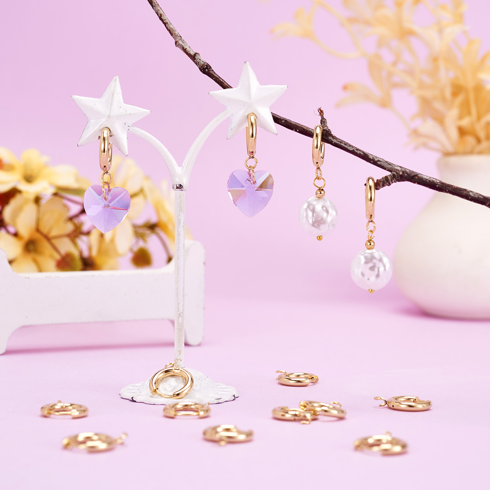 10 Buah Kait Anting Huggie Baj - Jewelry Making Loops ulasan dan harga