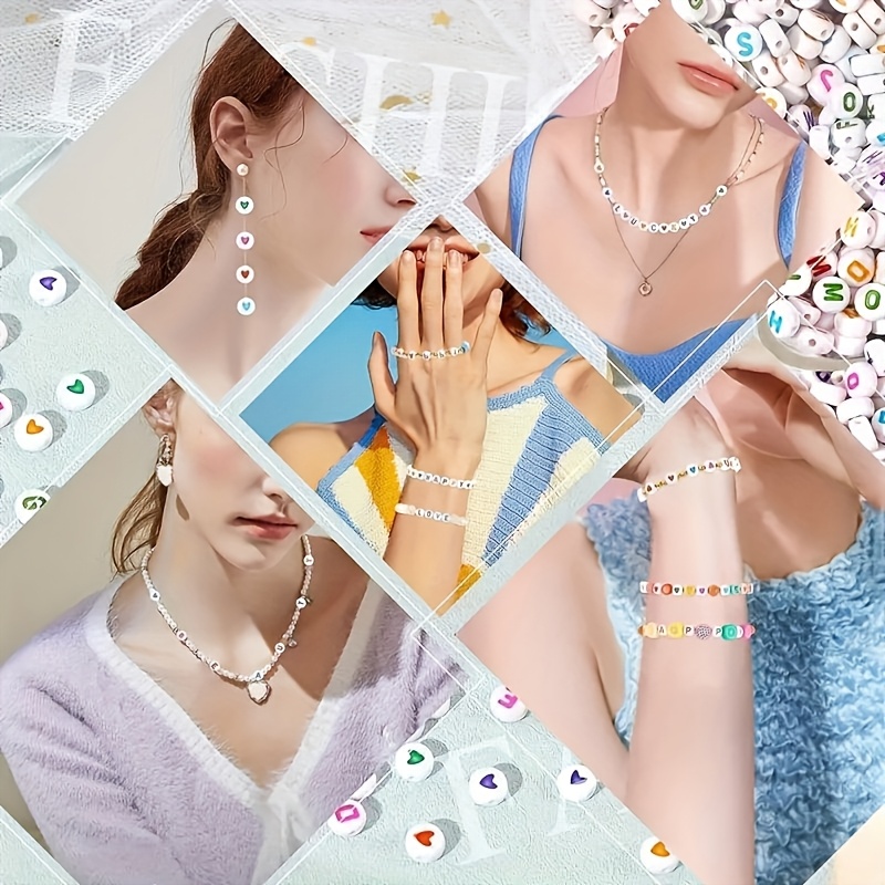 1300 manik-manik huruf akrilik - Jewelry Making Yarn ulasan dan harga