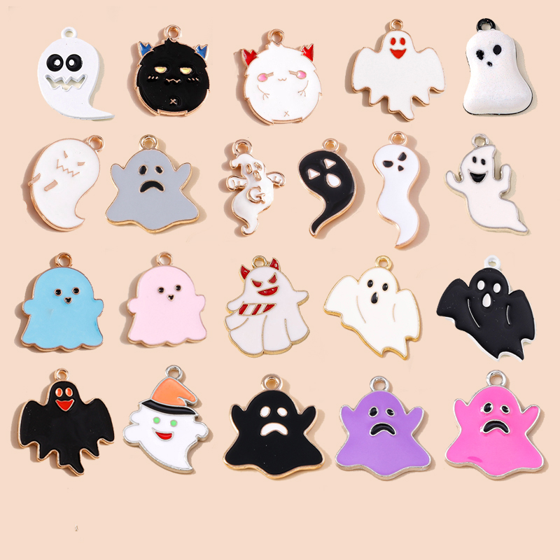 Leslie 10pcs Liontin Hantu Hal - Jewelry Making Date Night ulasan dan harga