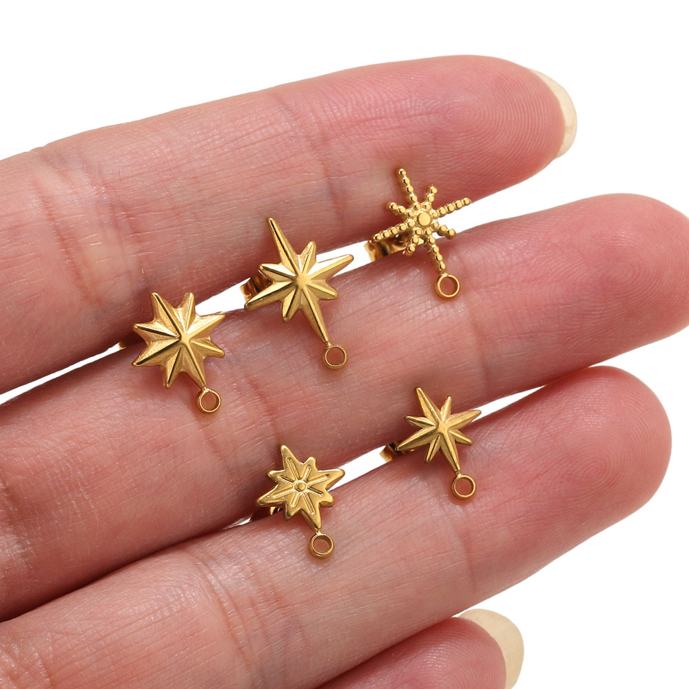 6 pcs Anting-anting Bintang St - Jewelry Making Degree ulasan dan harga