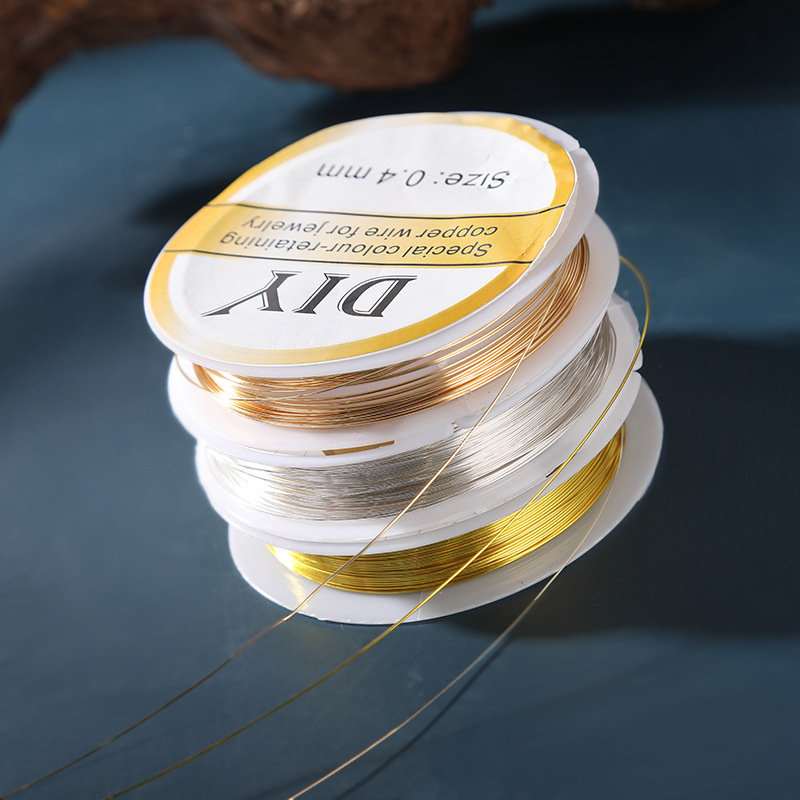 1 Rol Kawat Tembaga Perak 0.3/ - Jewelry Making Yarn ulasan dan harga