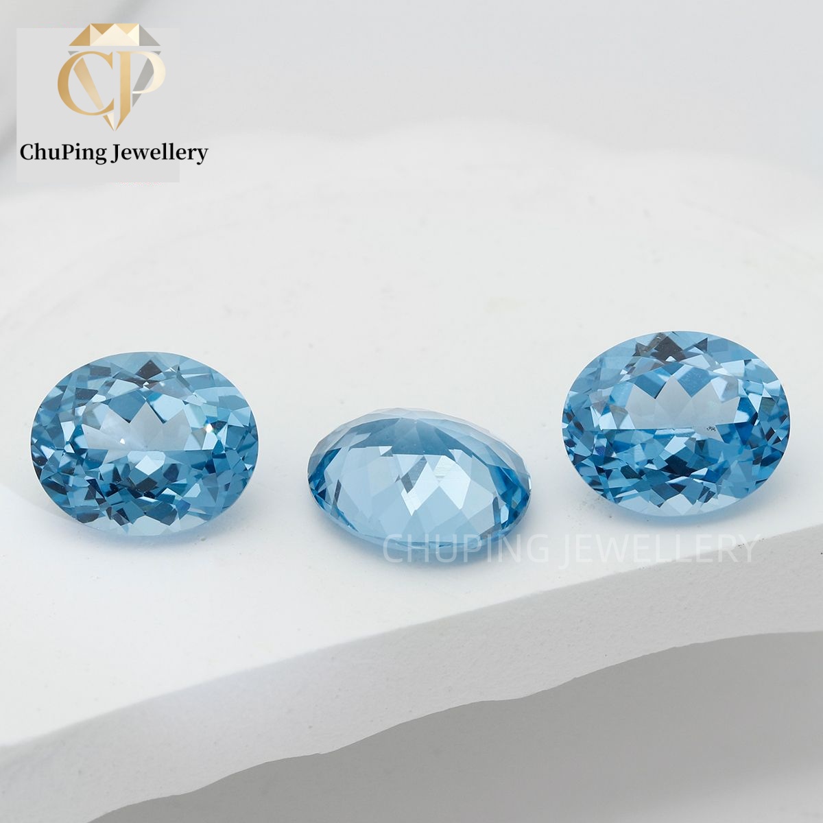 Akuamarin Oval Bentuk Lab-Grow - Jewelry Making Process ulasan dan harga
