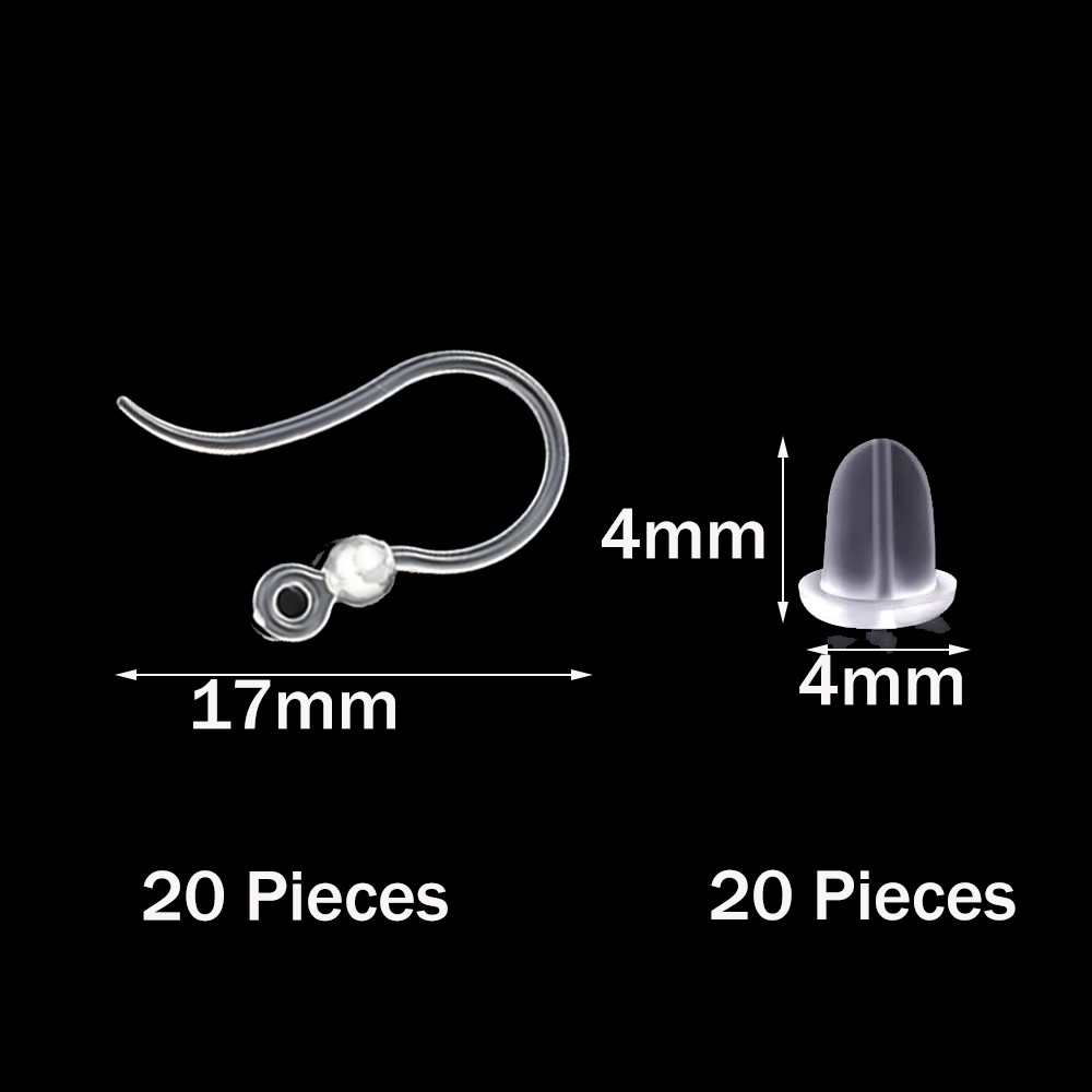 40 pcs Pengait Anting Plastik  - Jewelry Making Yarn ulasan dan harga
