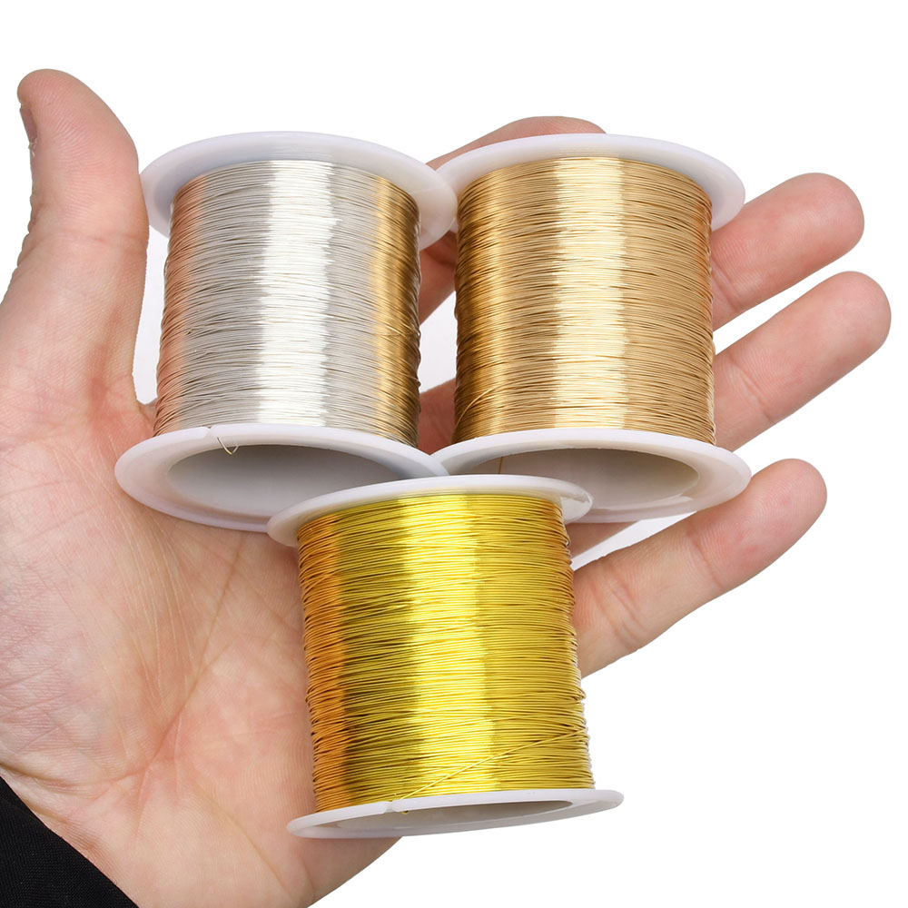 100M/328ft Kawat Baja Berlapis - Jewelry Making Yarn ulasan dan harga