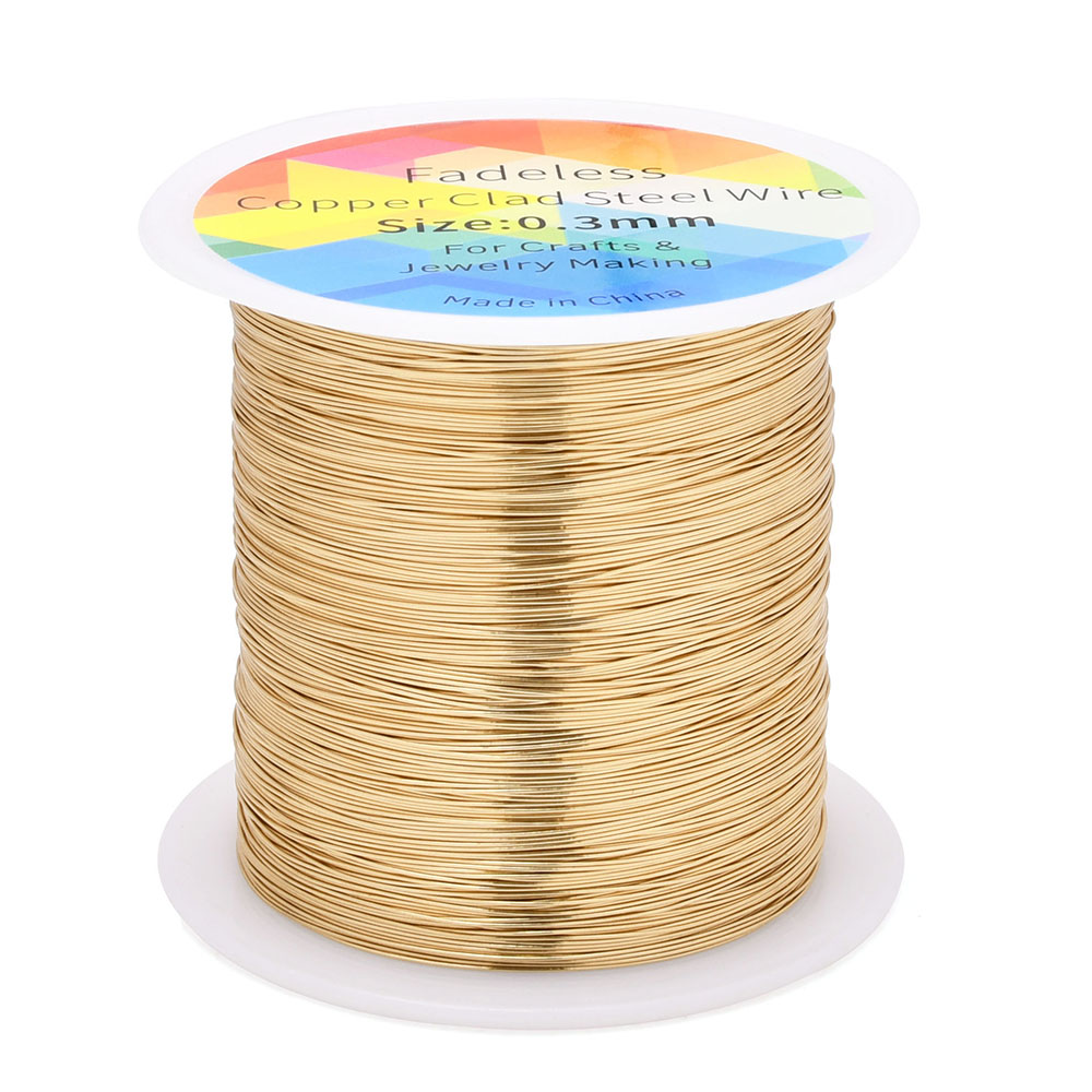 100M/328ft Kawat Baja Berlapis - Jewelry Making Yarn ulasan dan harga